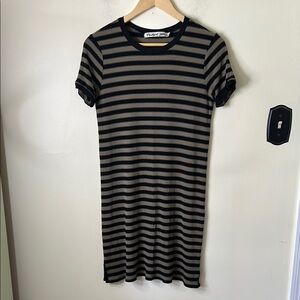 Michael Stars Black and Green Sheath Mini Dress Size S